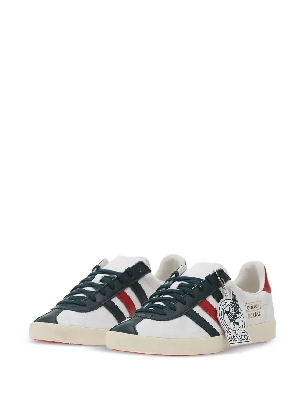 Кроссовки в мексиканскую полоску Adidas, белый — фото 2