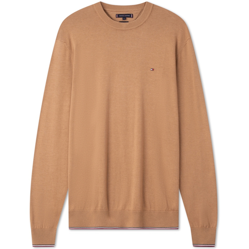 

Свитер с круглым вырезом из хлопковой смеси Tommy Hilfiger, хаки