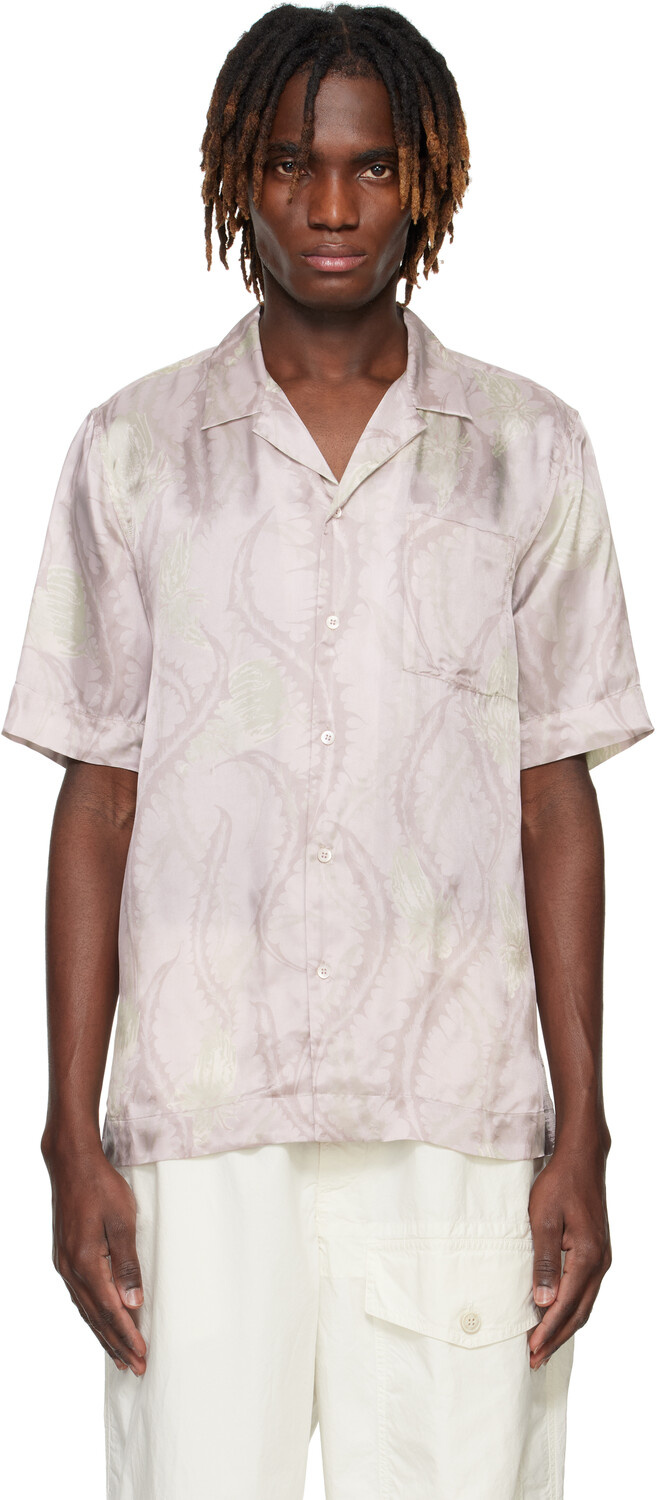 

Розовая свободная рубашка из вискозы Dries Van Noten