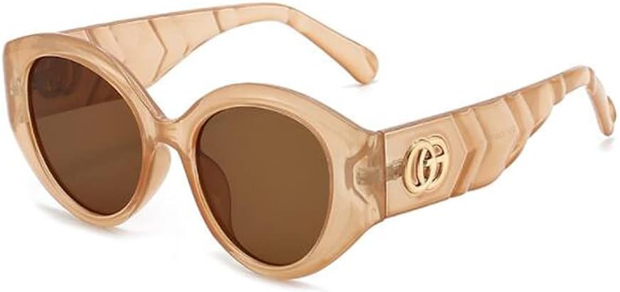 

Ретро круглые солнцезащитные очки с крупной оправой в виде жабы, с металлическими шарнирами, для мужчин и женщин, для защиты от солнца и путешествий Weloveushop, Tea Frame Tea Flakes