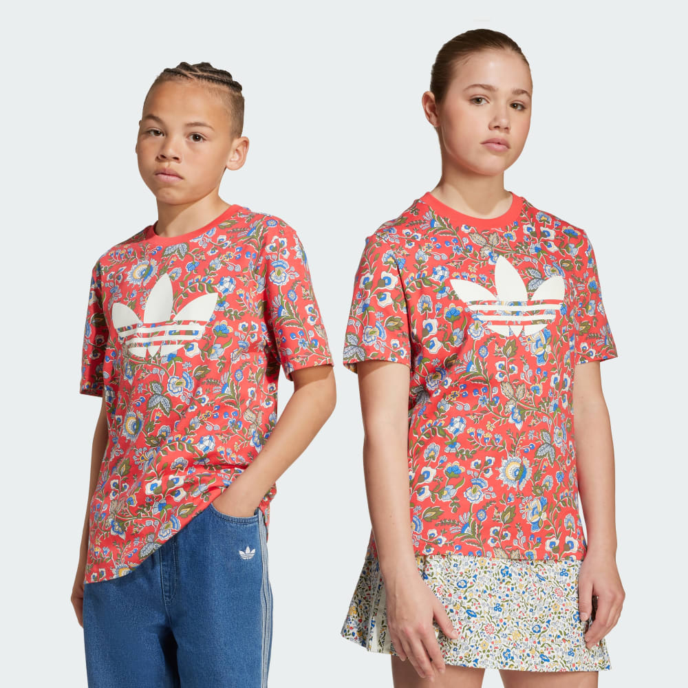 

Футболка Adidas Originals x Liberty London Tee Kids, цвет Semi Lucid Red/Multicolor
