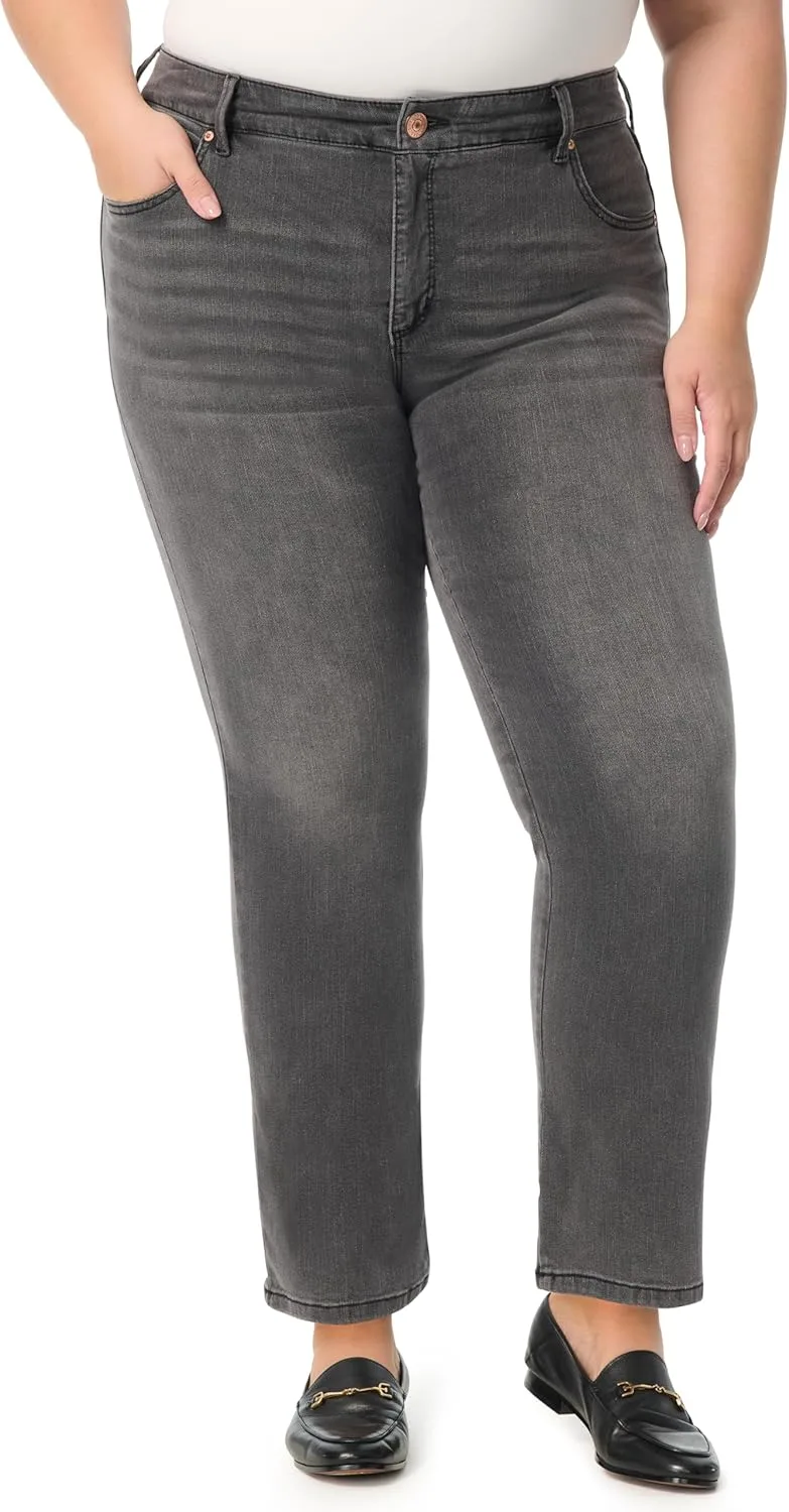 

Gloria Vanderbilt Women's Tummy Sculpt Front Zip Straight Leg Jean Plus