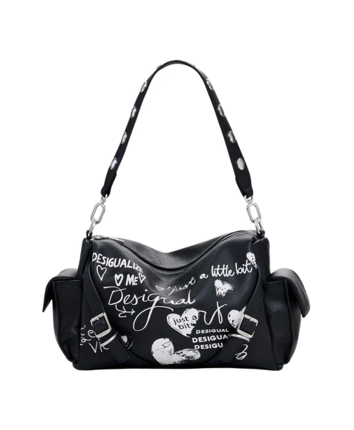 

Черная женская сумочка со съемным ремешком Desigual, черный