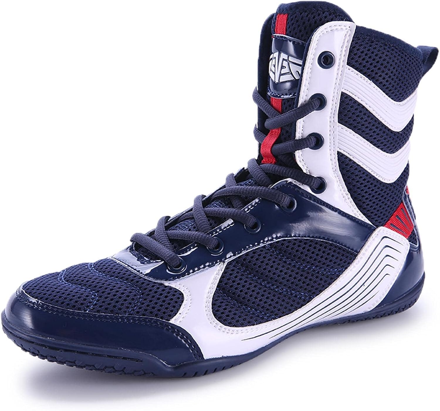 

Мужские борцовские кроссовки Omcam, дышащие, стильные высокие боксерские кроссовки, легкие повседневные спортивные кроссовки для борьбы и тренировок в зале, синий