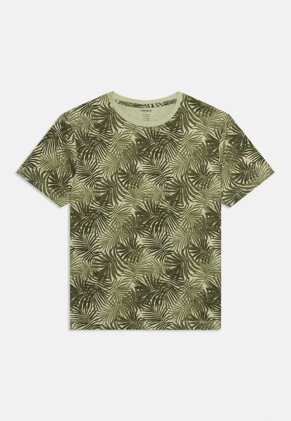 Футболка Name It Nkmjaxon ss nreg top box pb print t-shirt, болотный — фото 3