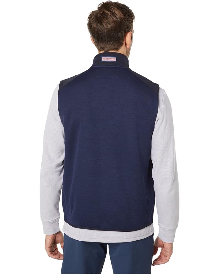 

Утепленный жилет Vineyard Vines Mountain Sweater Fleece Vest, цвет Nautical Navy