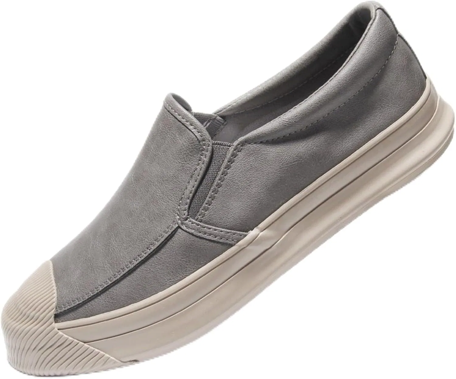 Мокасины мужские повседневные, Loafers with Leather Look & Breathe Comfort, Grey Azttoztto
