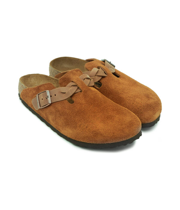 Сандалии-мюли кожаные Birkenstock Boston, коричневый — фото 3