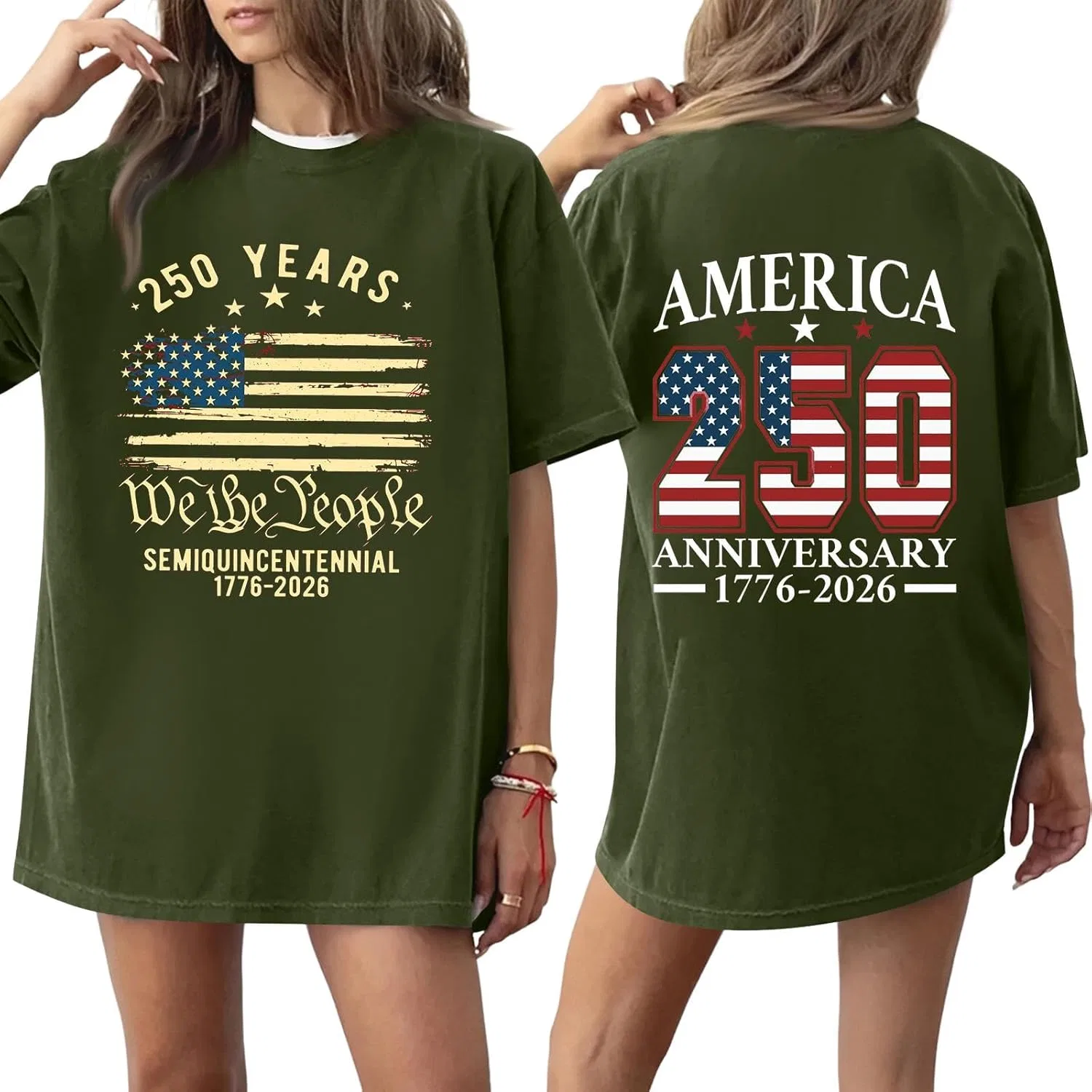 Футболка женская с принтом Independence Day, 2-dark Green