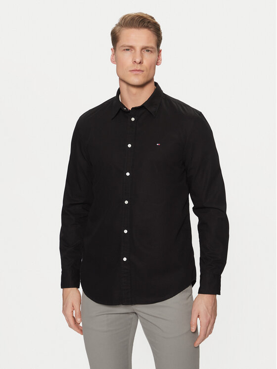 

Рубашка облегающего кроя MW0MW38137 Tommy Hilfiger, черный