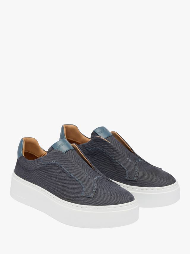 Повседневные кроссовки Park Mid Corduroy Flatform Mid Laceless Russell & Bromley, Blue — фото 2