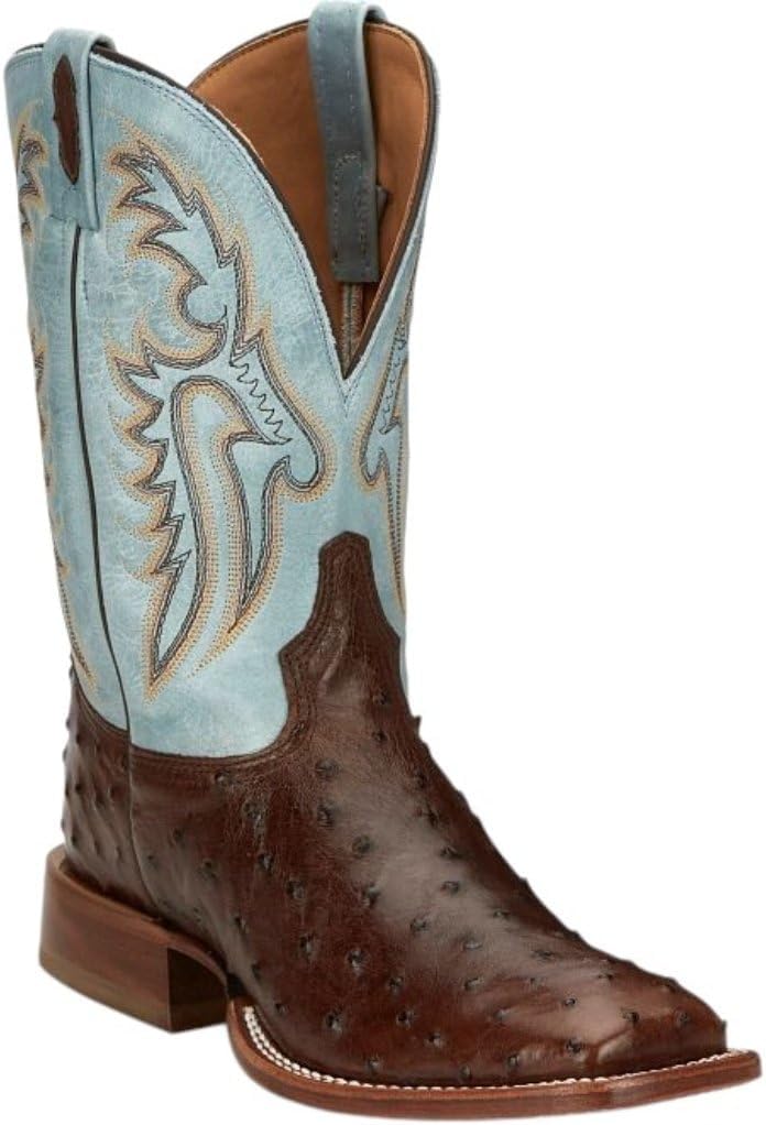 

Мужские вестерн-сапоги Tony Lama Castillo 11'' из страусиной кожи - премиальная кожа, прочная конструкция, удобная посадка, Bourbon