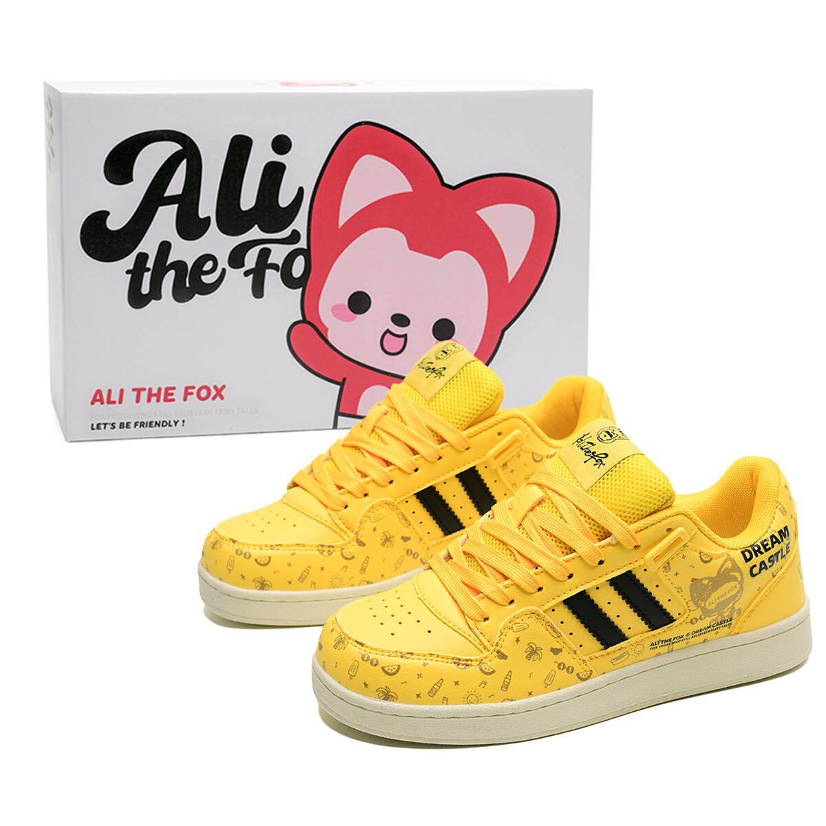 

Кеды, обувь для скейтборда унисекс с низким верхом Ali The Fox, цвет Yellow/Black