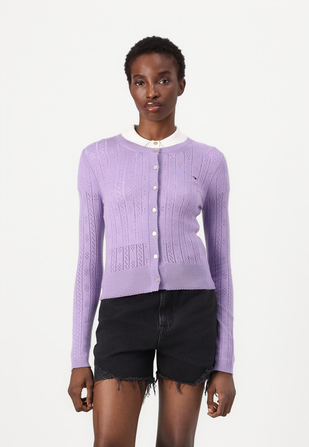

Кардиган CREW NECK CARDIGAN Tommy Jeans, сиреневый