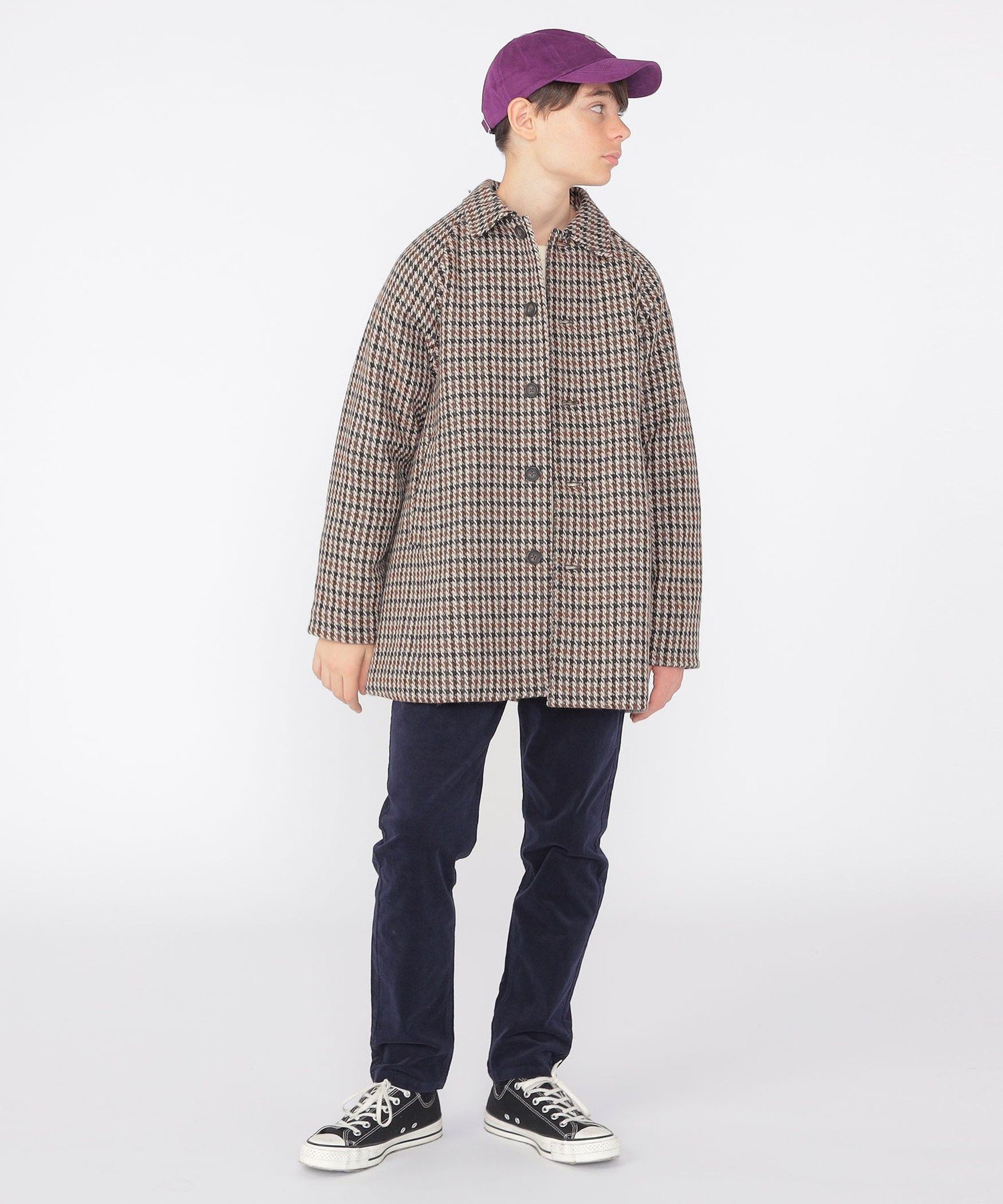 Детская футболка SHIPS KIDS: 145~160 см / Пальто Gun Club Check Sten с воротником-стойкой, Brown