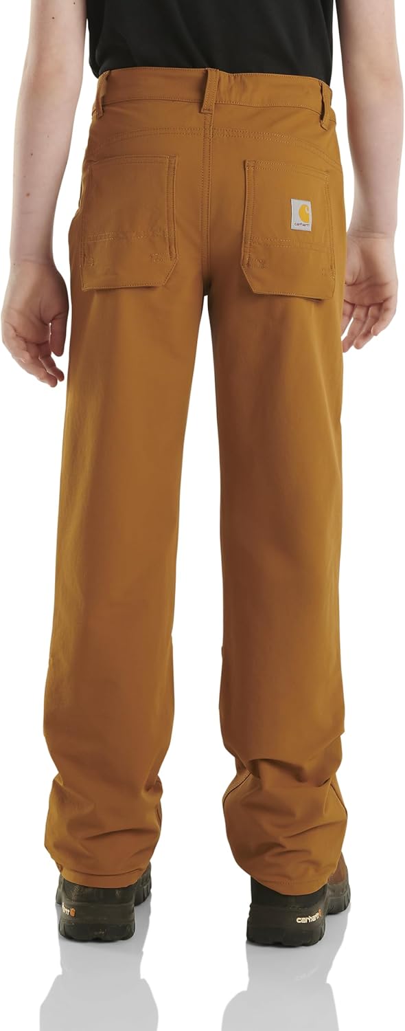 Легкие прочные рабочие брюки Carhartt Boys Flex свободного кроя, Brown — фото 2