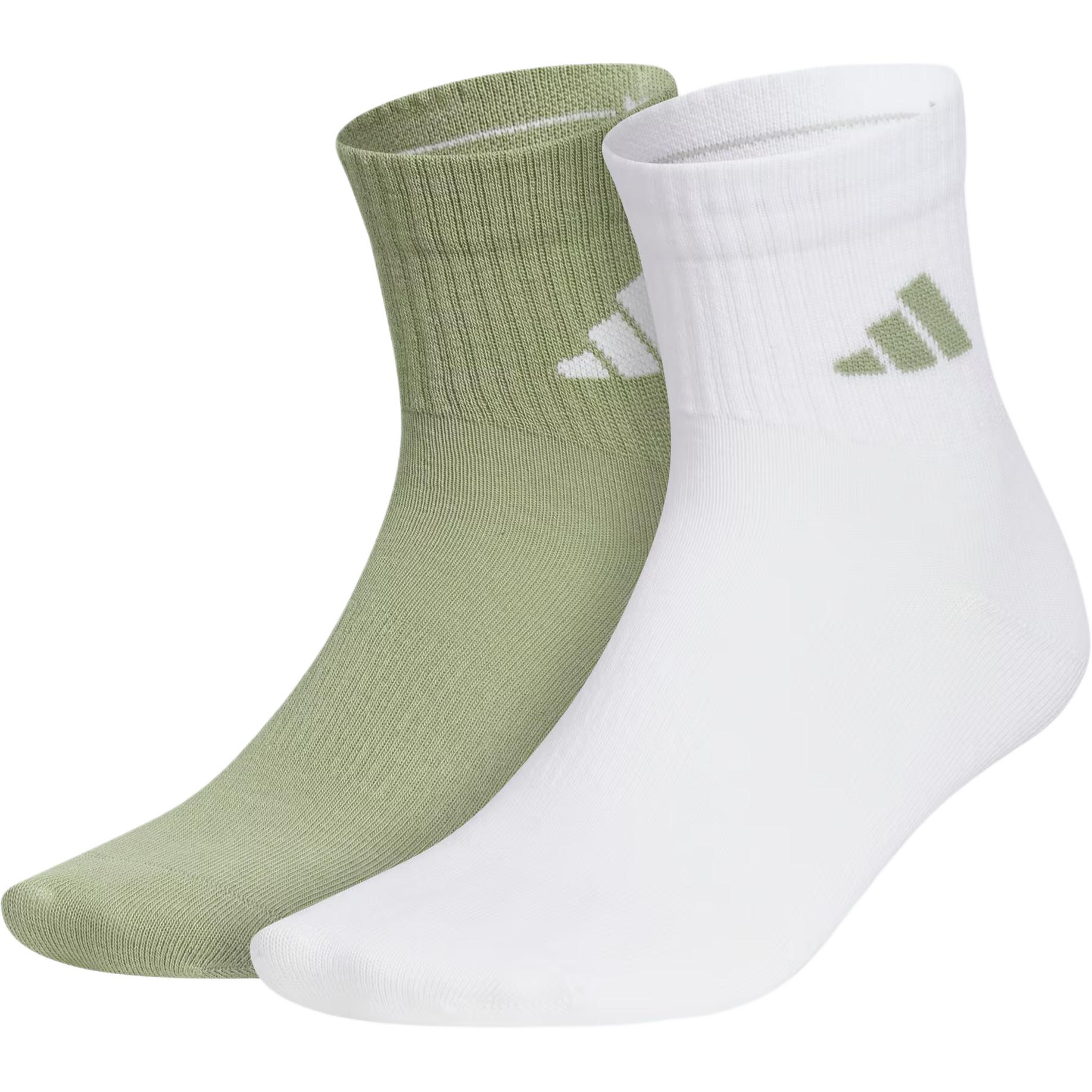 

Спортивные носки LIGHT MID CREW Adidas унисекс 2 пары (Палаточный зеленый+Белый)