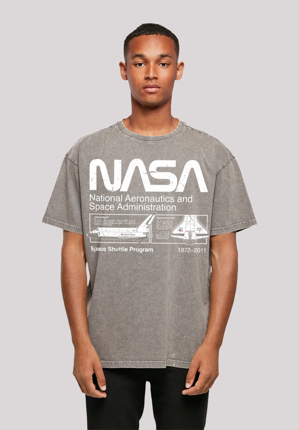 

Футболка с принтом CLASSIC SPACE SHUTTLE F4NT4STIC, темно-серый