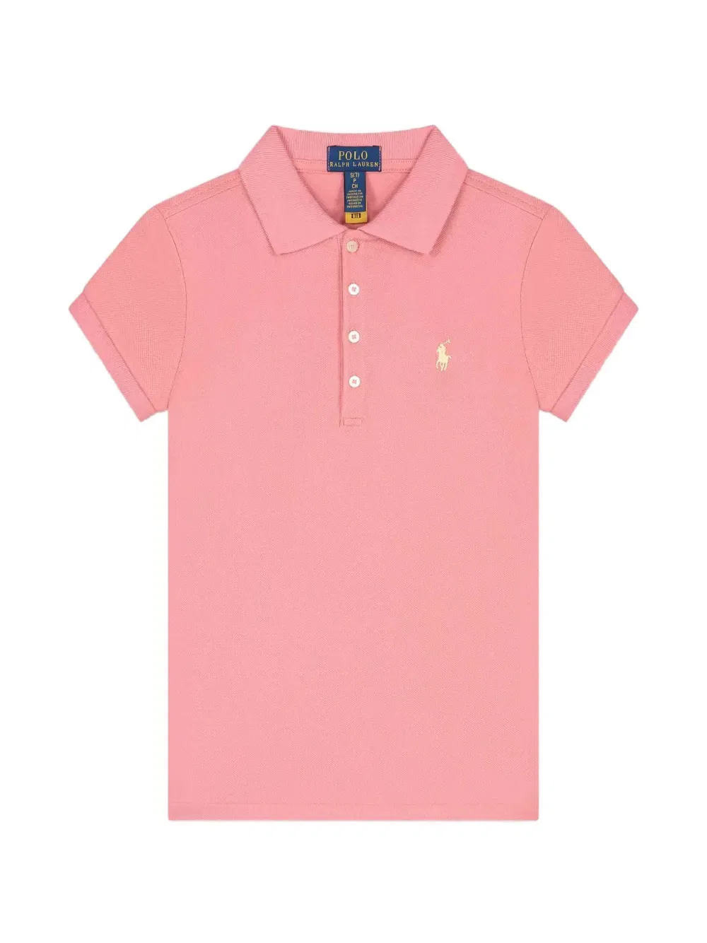 Рубашка-поло с коротким рукавом на пуговицах Polo Ralph Lauren Kids, розовый
