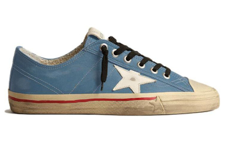 Кроссовки Golden Goose V-Star Skateboarding Shoes Men Low-top Blue, синий — фото 2