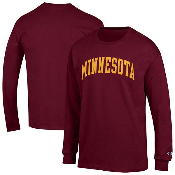 

Мужская бордовая футболка Minnesota Golden Gophers Basic Arch с длинным рукавом Champion