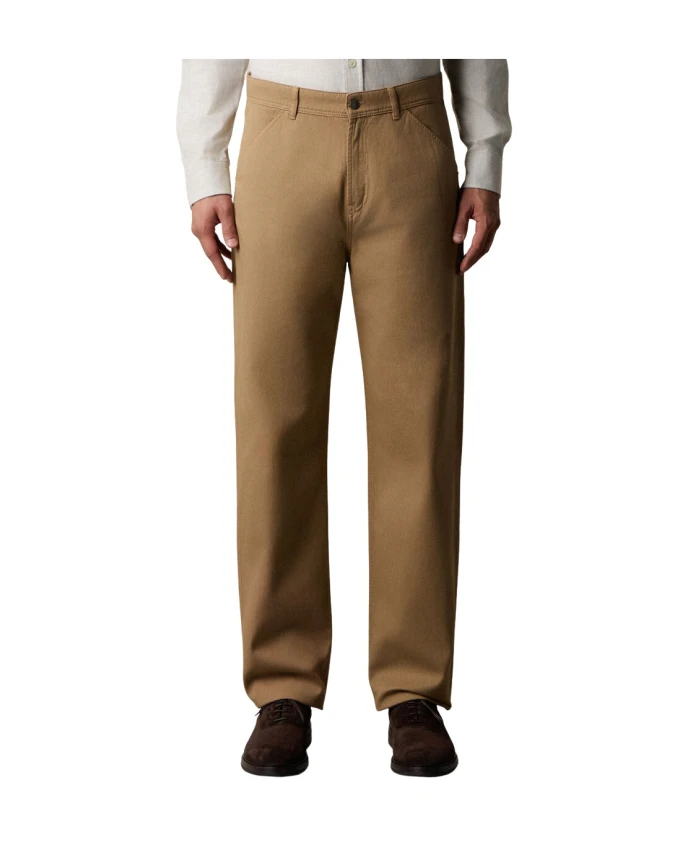 

Брюки из эластичного хлопкового габардина с пятью карманами Brooks Brothers, бежевый