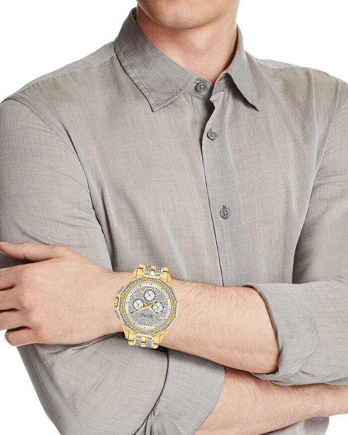 

Часы Bulova с кристаллами, 42 мм, белый