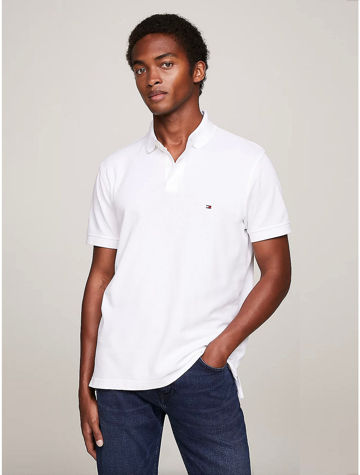 

Мужская рубашка Tommy Hilfiger Stretch Regular Fit Tommy Polo, цвет fresh white