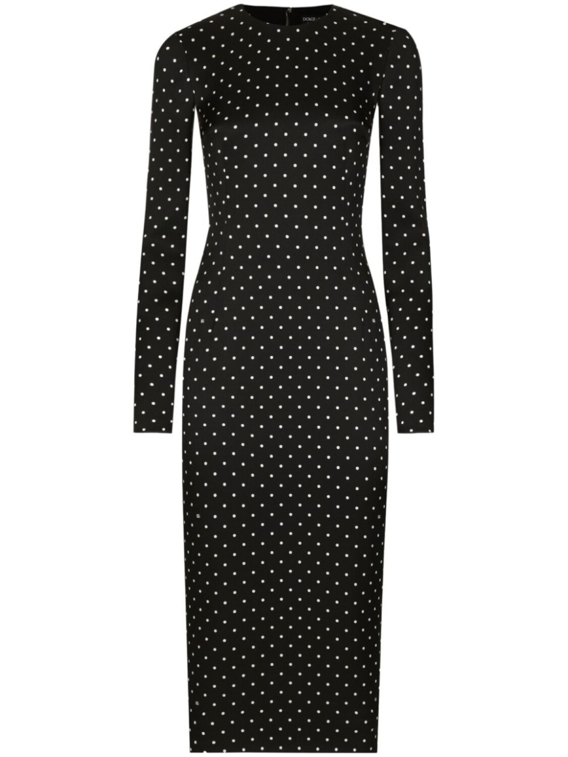 

Dolce & Gabbana платье миди в горох, черный