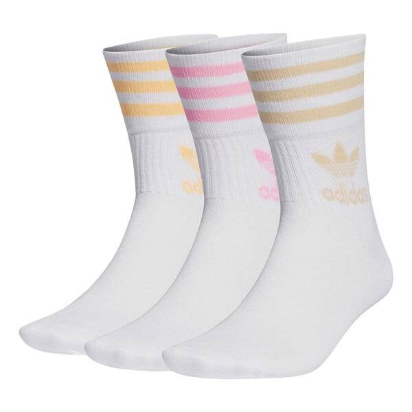 

Носки оригинальные adicolor средней длины с круглым носком Adidas, белый