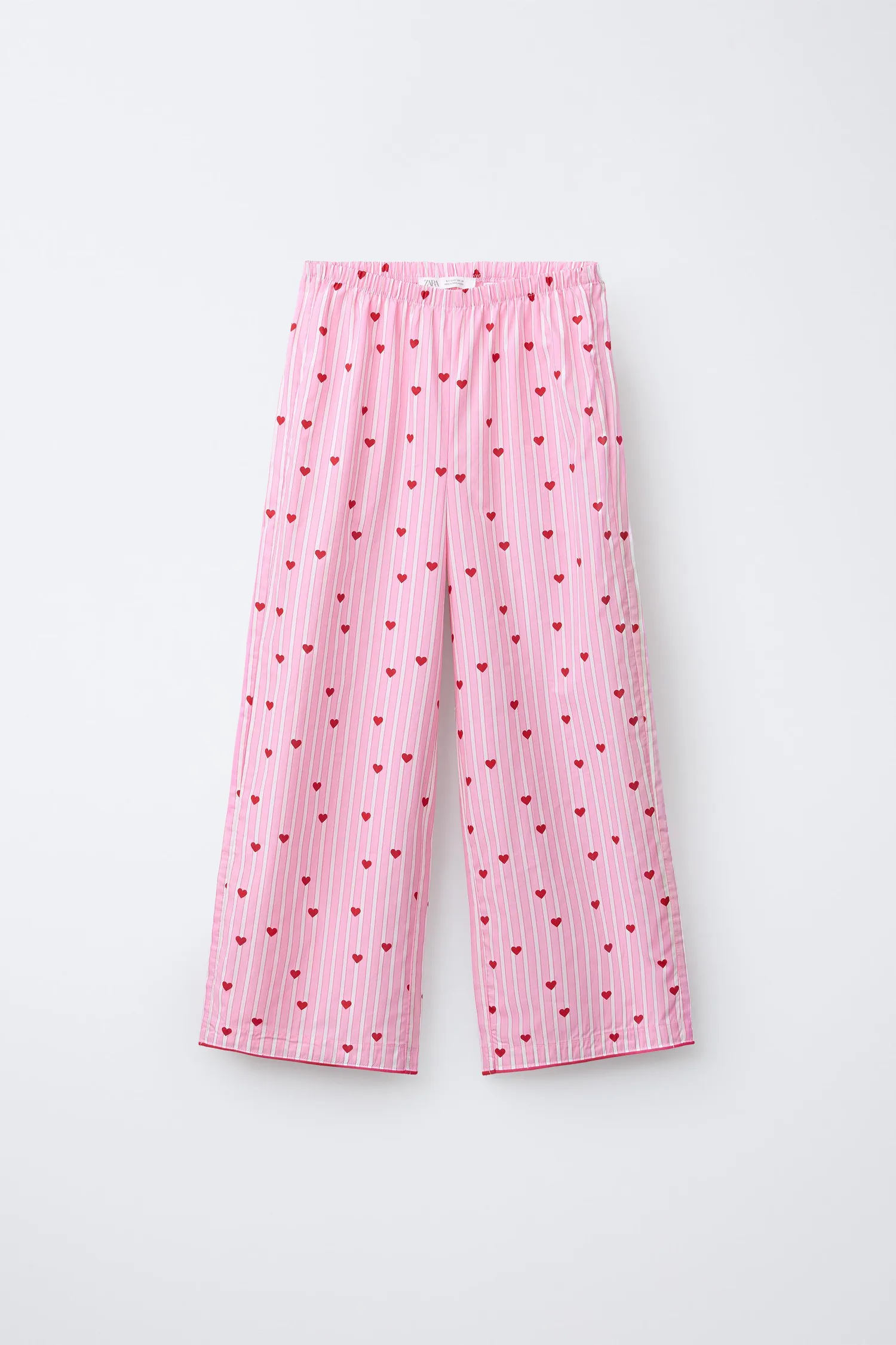 Для детей 6-14 лет / пижама с сердечками и полосками Zara, экрю — фото 4
