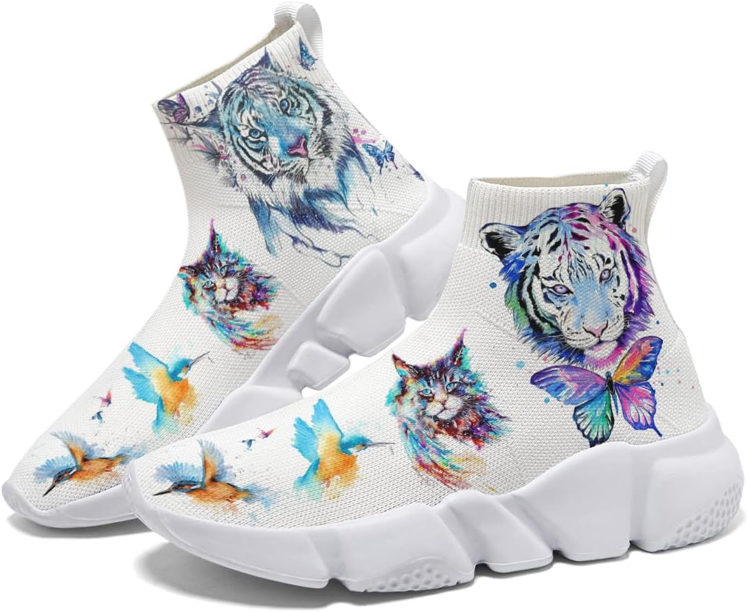 

Мужские модные кроссовки Hetios, удобные повседневные носочные туфли с акварельным граффити, Watercolor_style 10