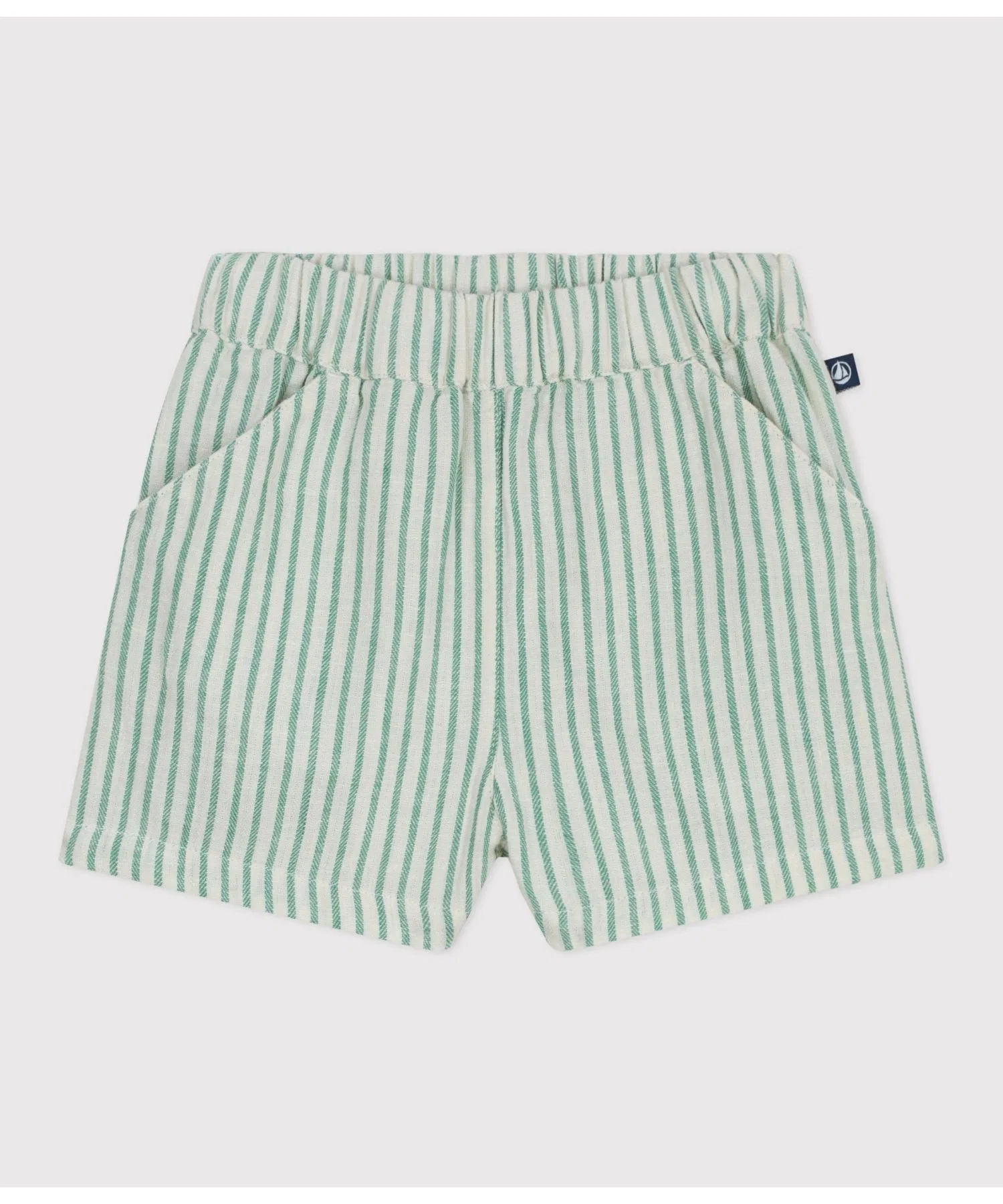 Детские шорты в полоску PETIT BATEAU зелёные