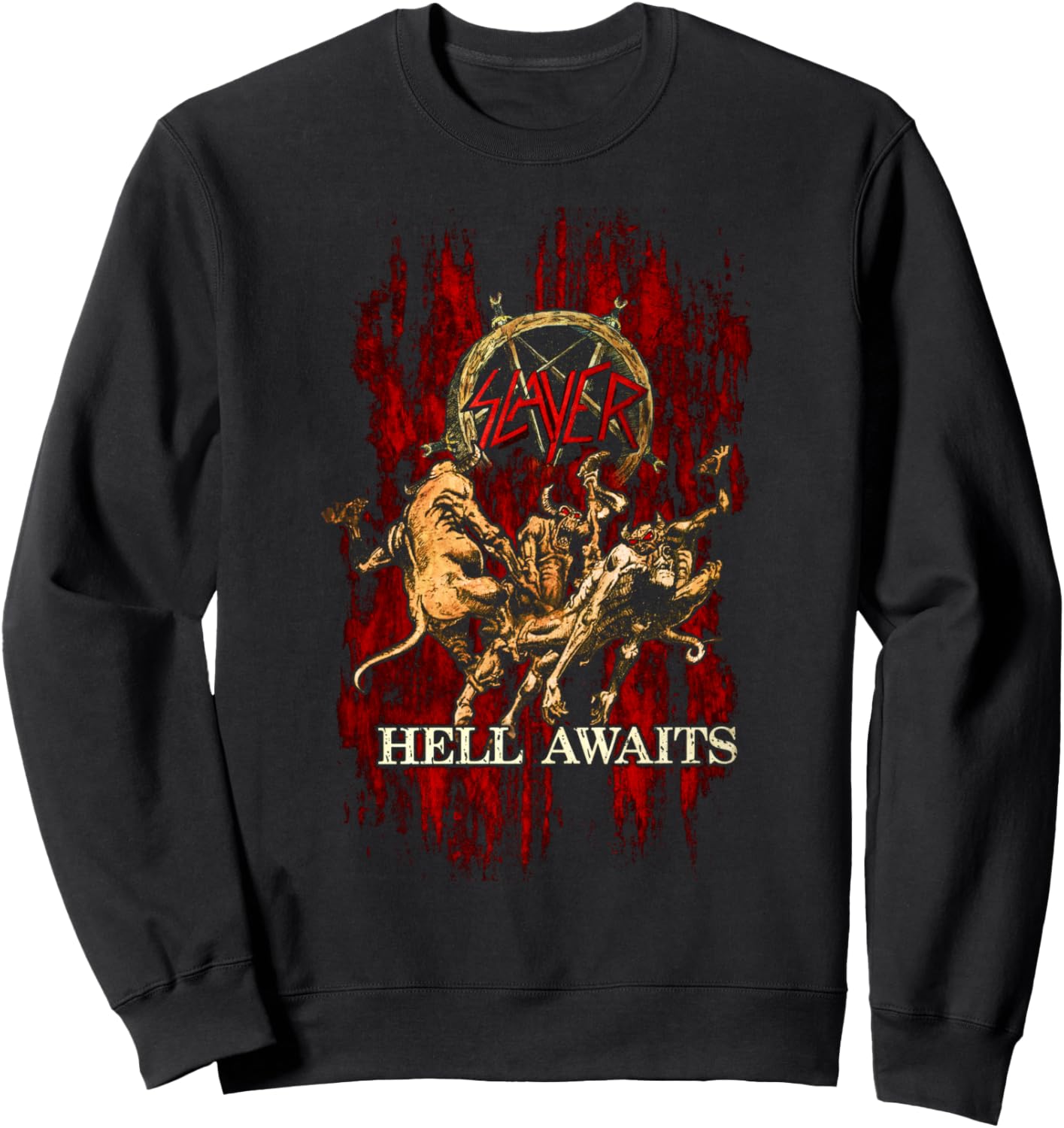 

Толстовка Slayer - Hell Awaits Jumbo, черная Slayer Official, Черный, Толстовка Slayer - Hell Awaits Jumbo, черная Slayer Official
