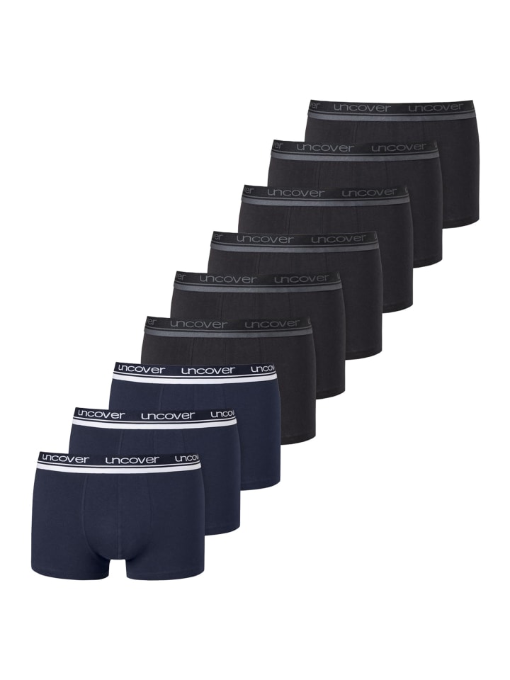 

UNCOVER BY SCHIESSER Ретро шорты/брюки базового стиля, черно-синие