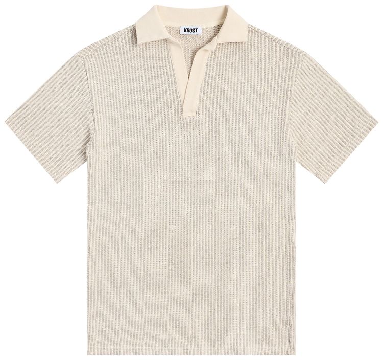 

Полосатая рубашка-поло KROST с коротким рукавом, кремовый, Бежевый, Полосатая рубашка-поло KROST с коротким рукавом, кремовый