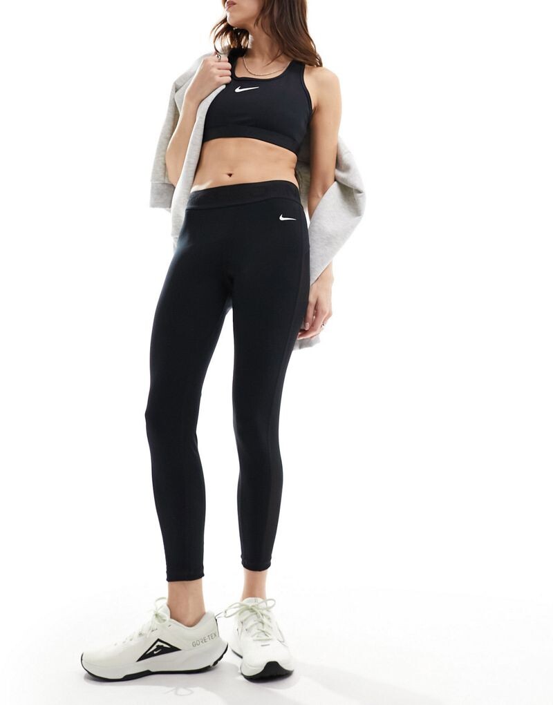 

Nike — Pro Training Dri-FIT — черные леггинсы из сетки со средней посадкой 7/8 Nike