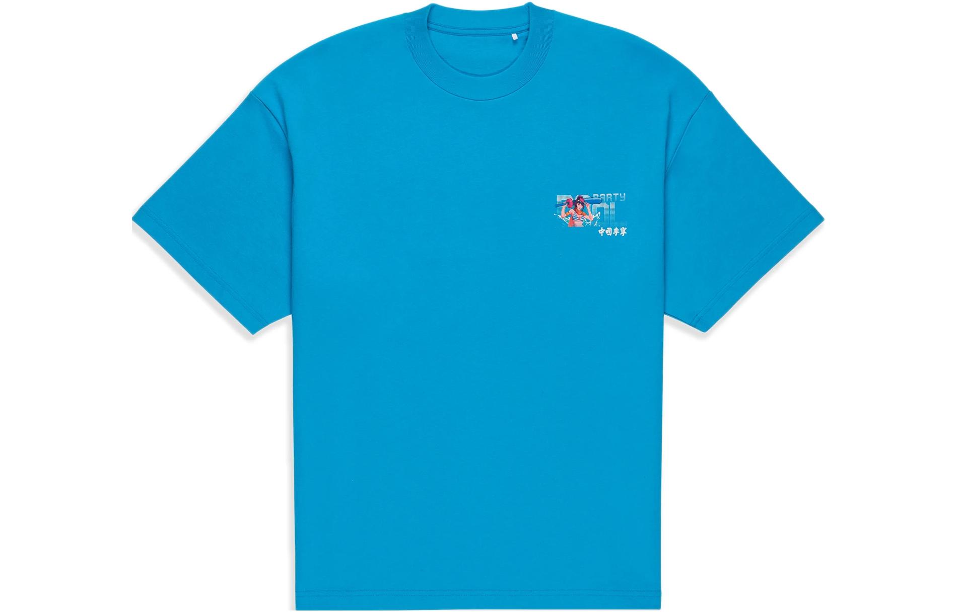 

LiNing Футболка с коротким рукавом Unisex глянцевая Blue, Синий, LiNing Футболка с коротким рукавом Unisex глянцевая Blue