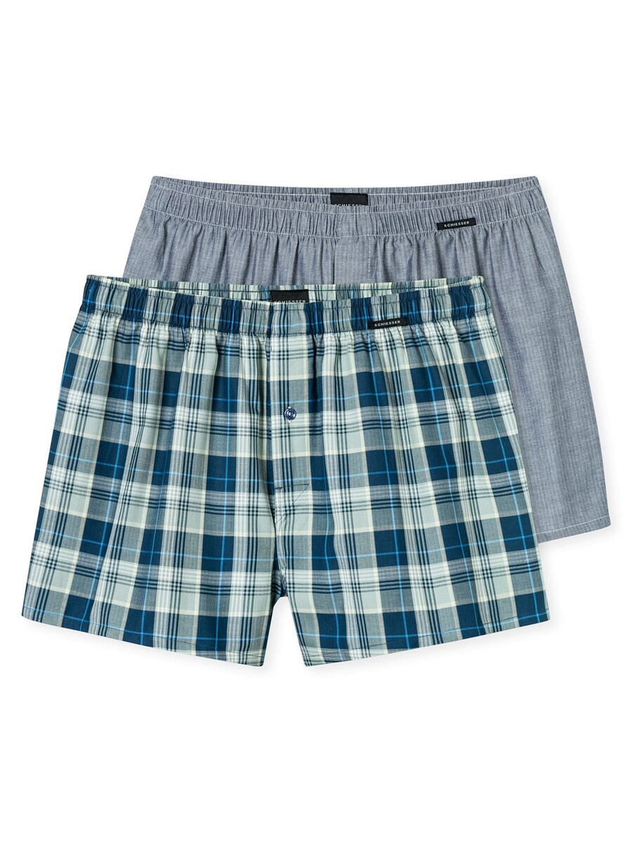 

Боксерские шорты SCHIESSER Multipack, цвет Blue/Grey/Green