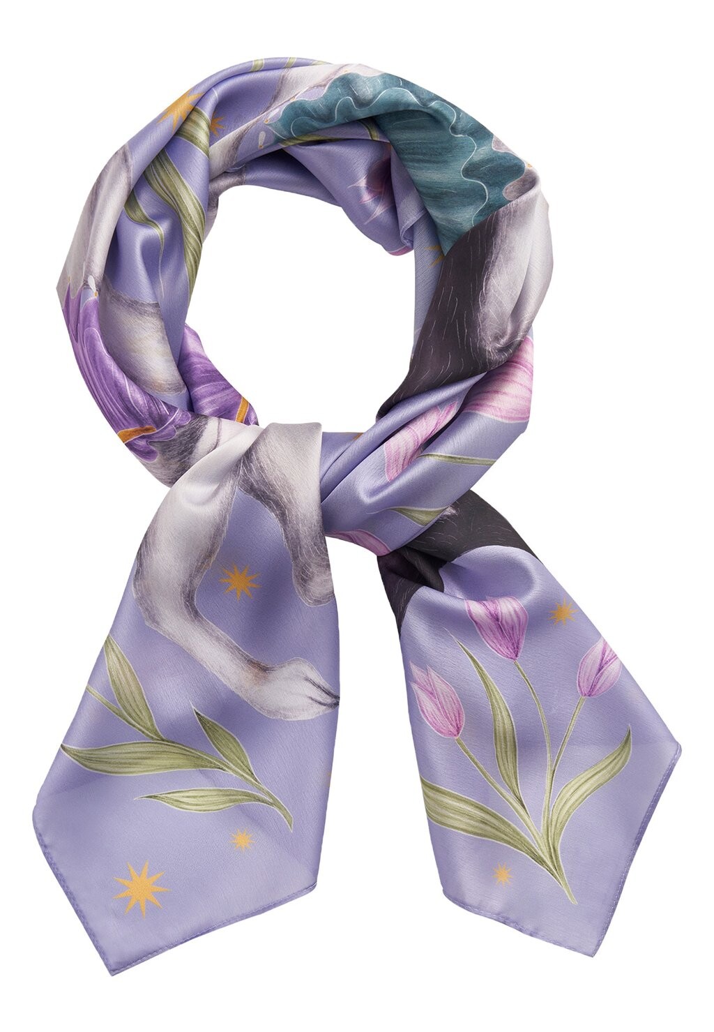 

Шарф Catherine Rowe Pet Portraits Frenchie FABLE ENGLAND, синий