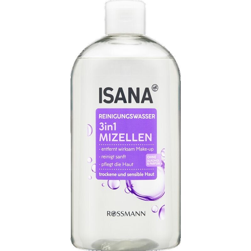 

Мицеллярная очищающая вода 3 в 1 ISANA, 400 ml