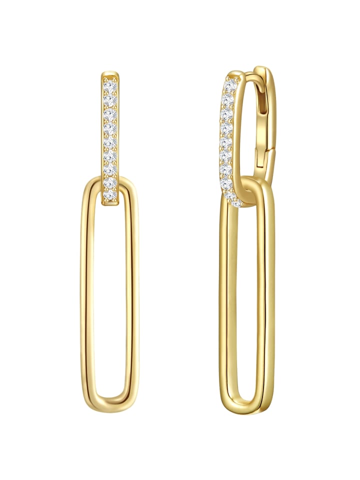 

Glanzstücke München Серьги из стерлингового серебра с кубическим цирконием в оправе из желтого золота