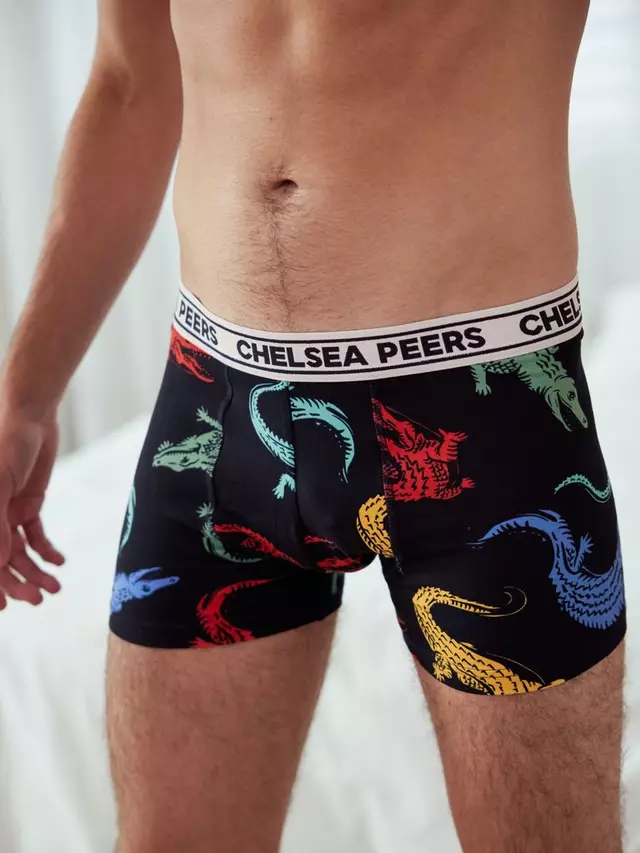 

Трусы Chelsea Peers Plain & Crocodile Print 2 шт, цвет navy/multi