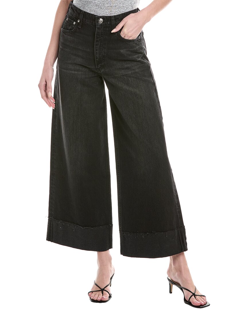 

Rag & bone Софи Высокая талия Блэр Широкие джинсы, черный