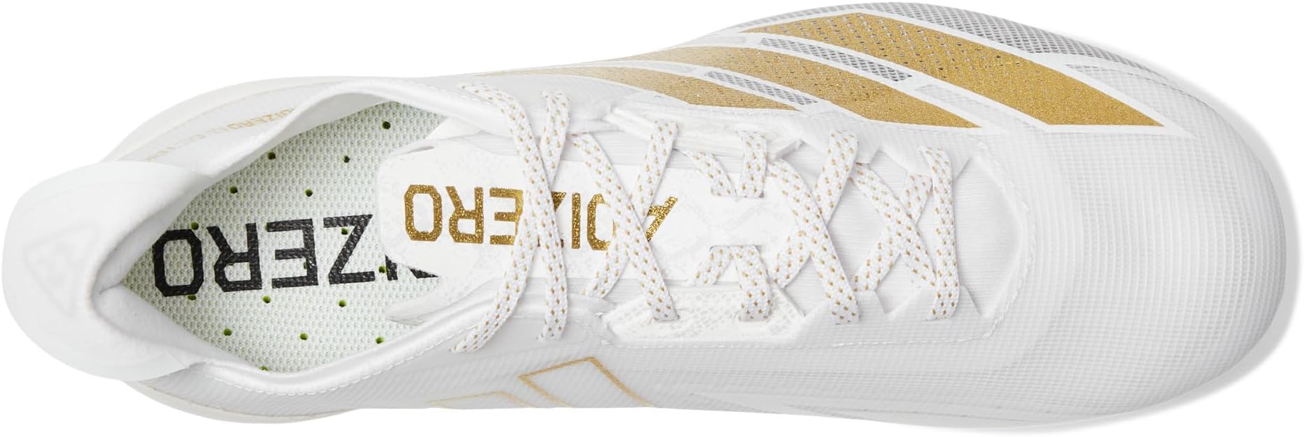 Кроссовки Adidas Adizero Electric Football Cleats, White/Gold Metallic/White — фото 2