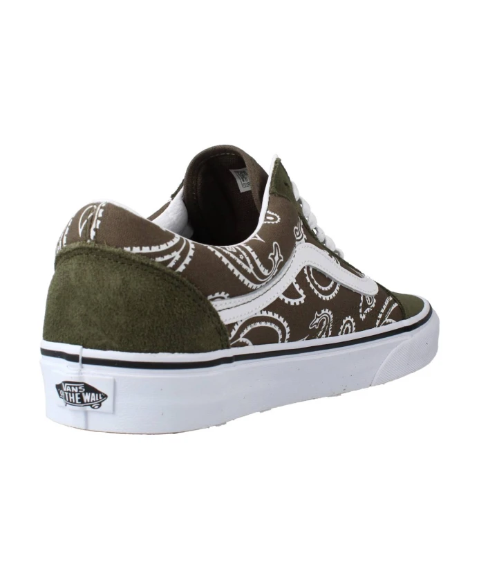 Современные кроссовки старой школы Vans, зеленый — фото 3