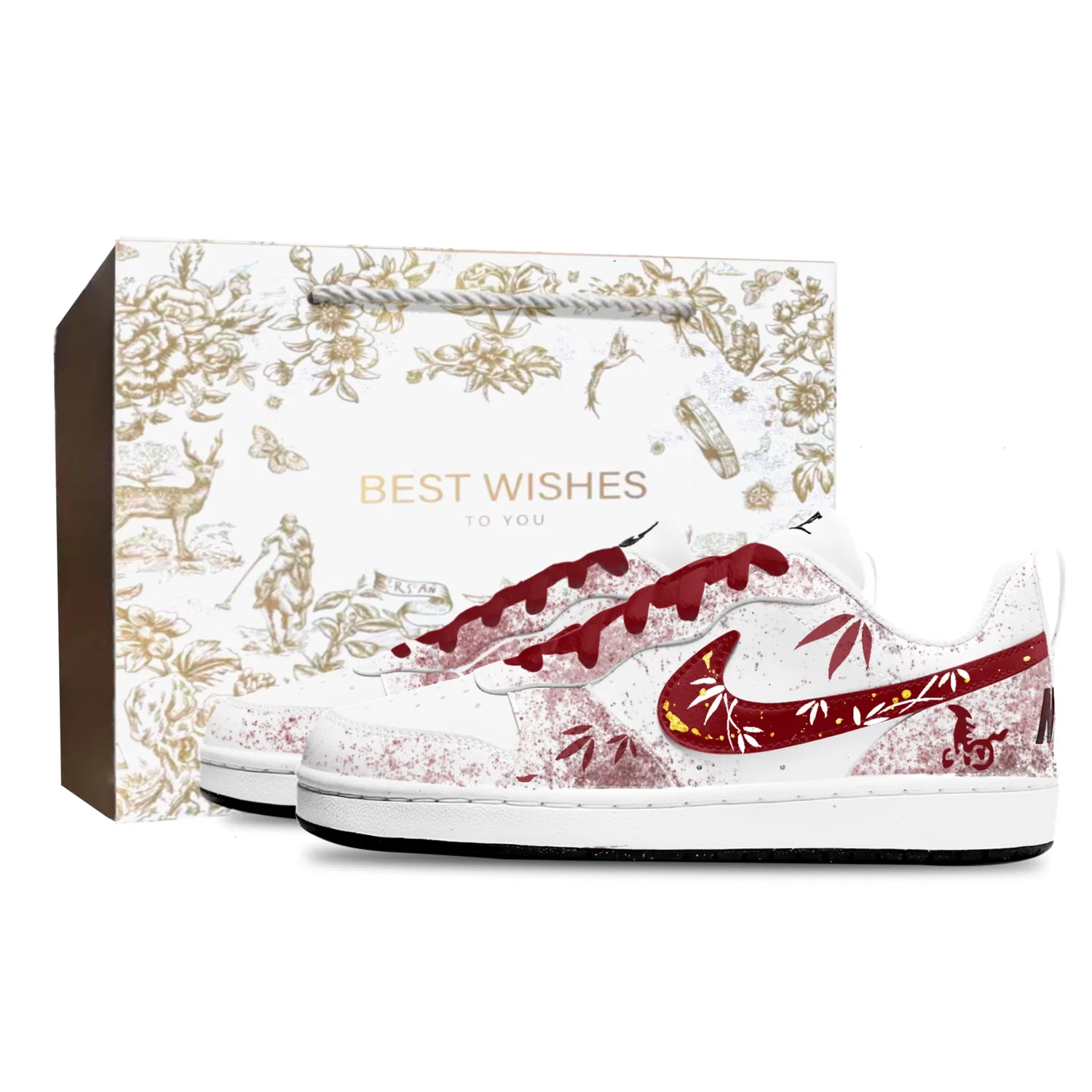 Кроссовки для скейтбординга Court Borough Abrasion Resistant Low top Kids, унисекс Nike, White & Red