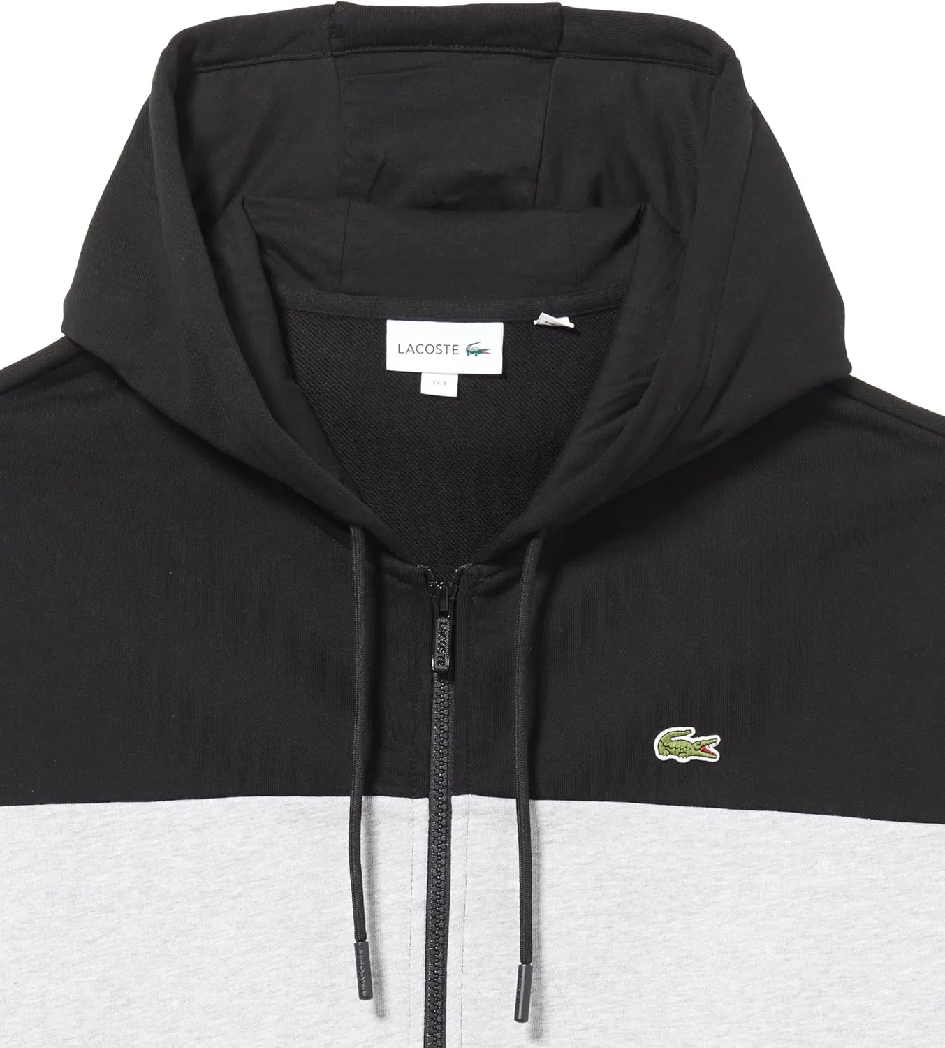 Мужская толстовка Lacoste на молнии - удлиненный крой — фото 2