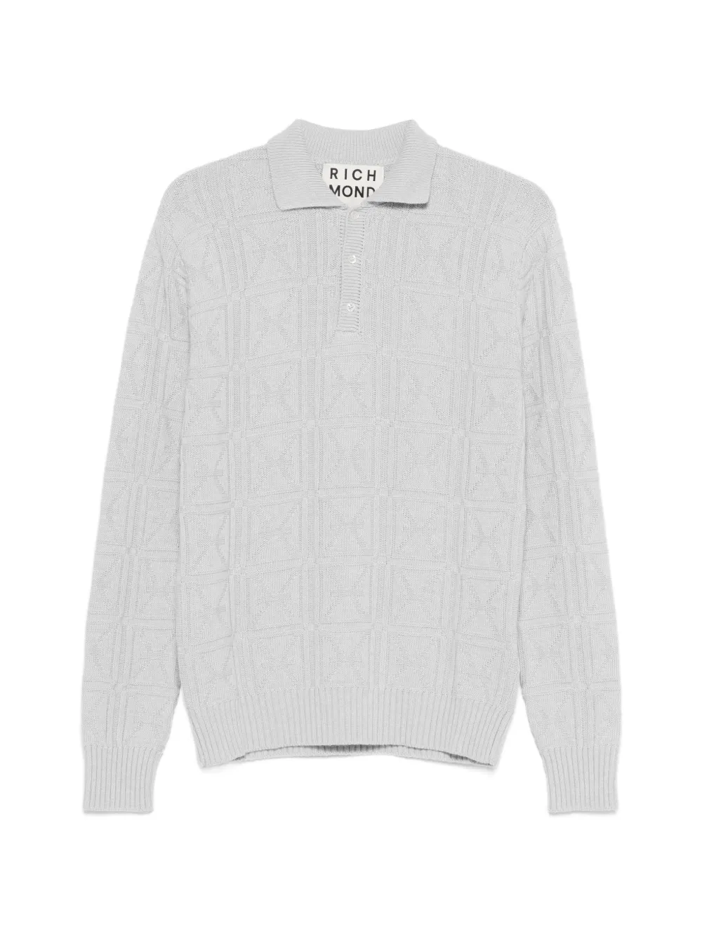 

Узорчатое поло John Richmond, серый