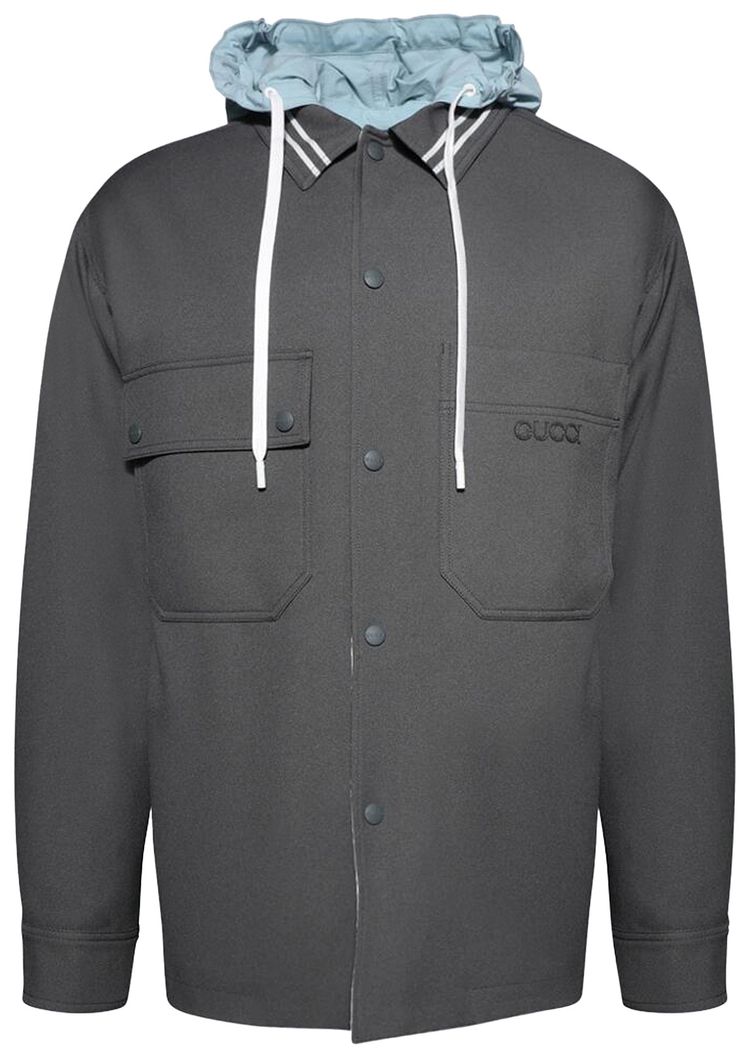 

Куртка Gucci Fluid Drill Jacket 'Steel', серый